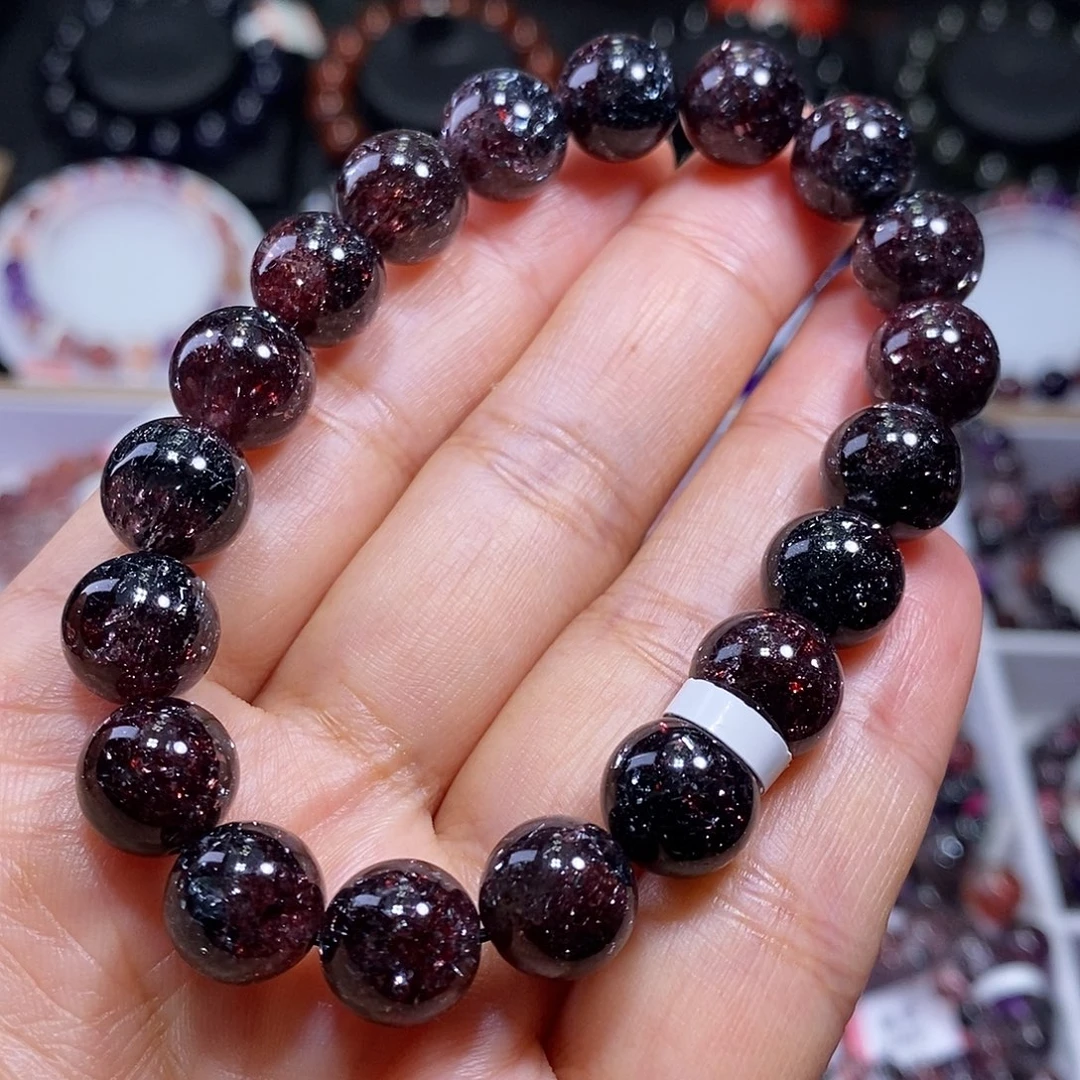 水晶未镶嵌手链黑爆闪超七