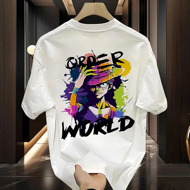 品质男装 重磅纯棉短袖男女款美式痞帅潮牌街头宽松圆领印花T恤