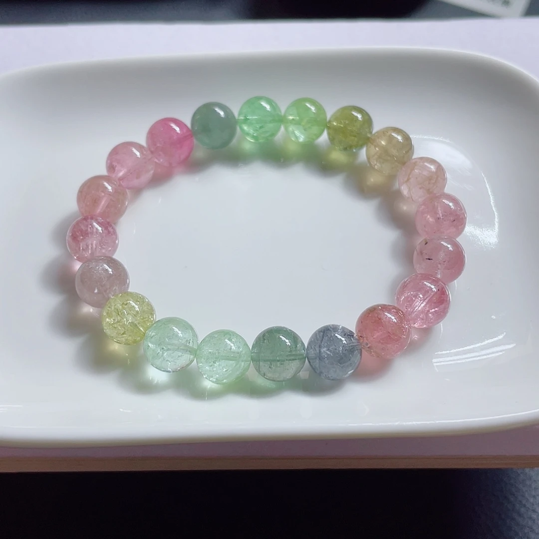 碧玺未镶嵌手链10mm左右