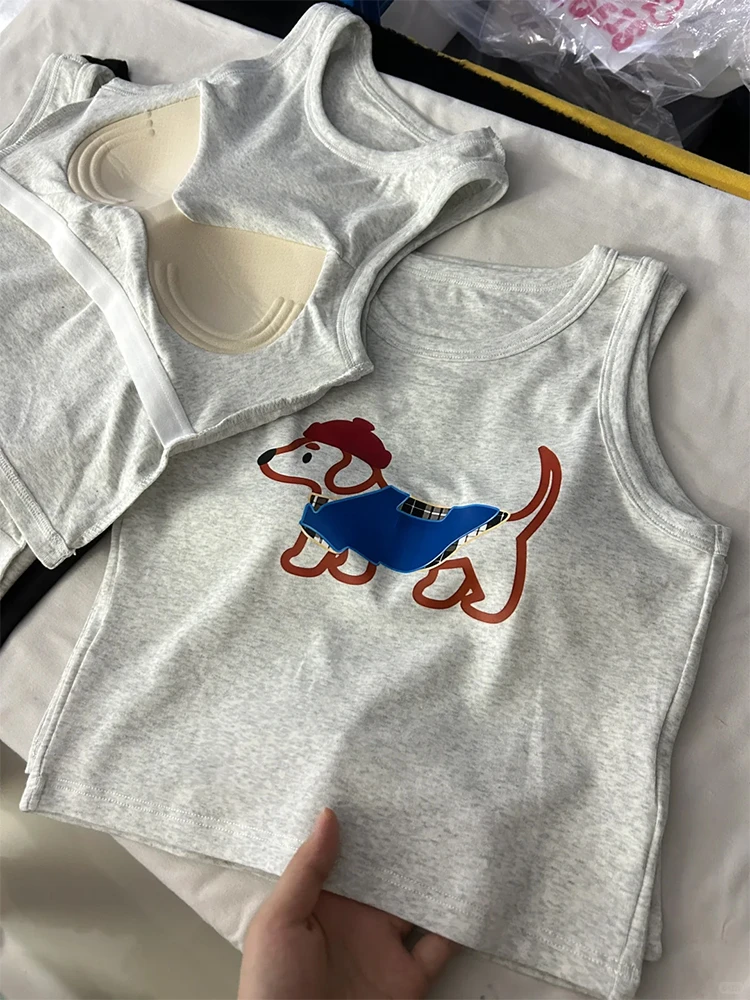 甜辣小背心女夏季外穿印花吊带内搭2025新款显瘦打底无袖上衣女