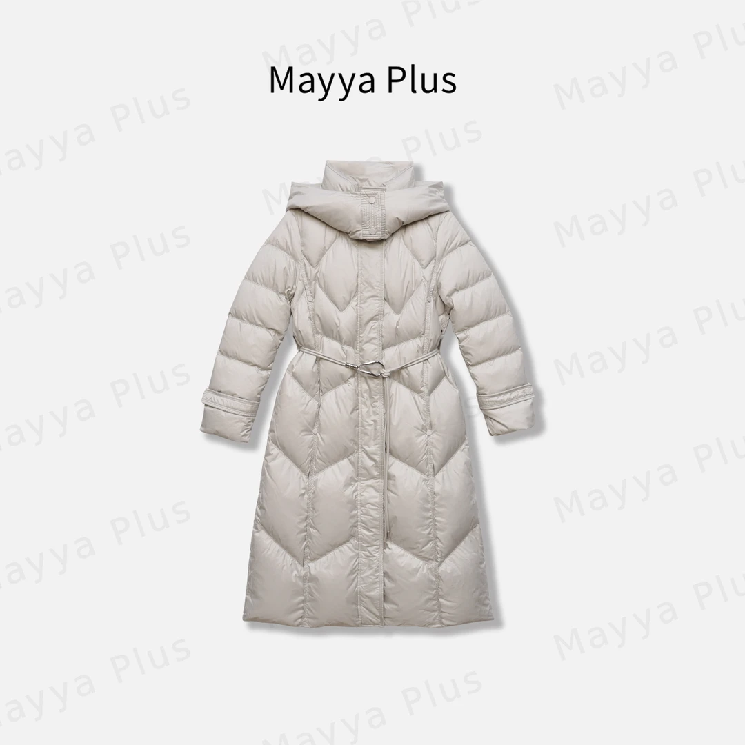 【雪国精灵】Mayya Plus麦芽定制冬季长款连帽羽绒服女外套32546808