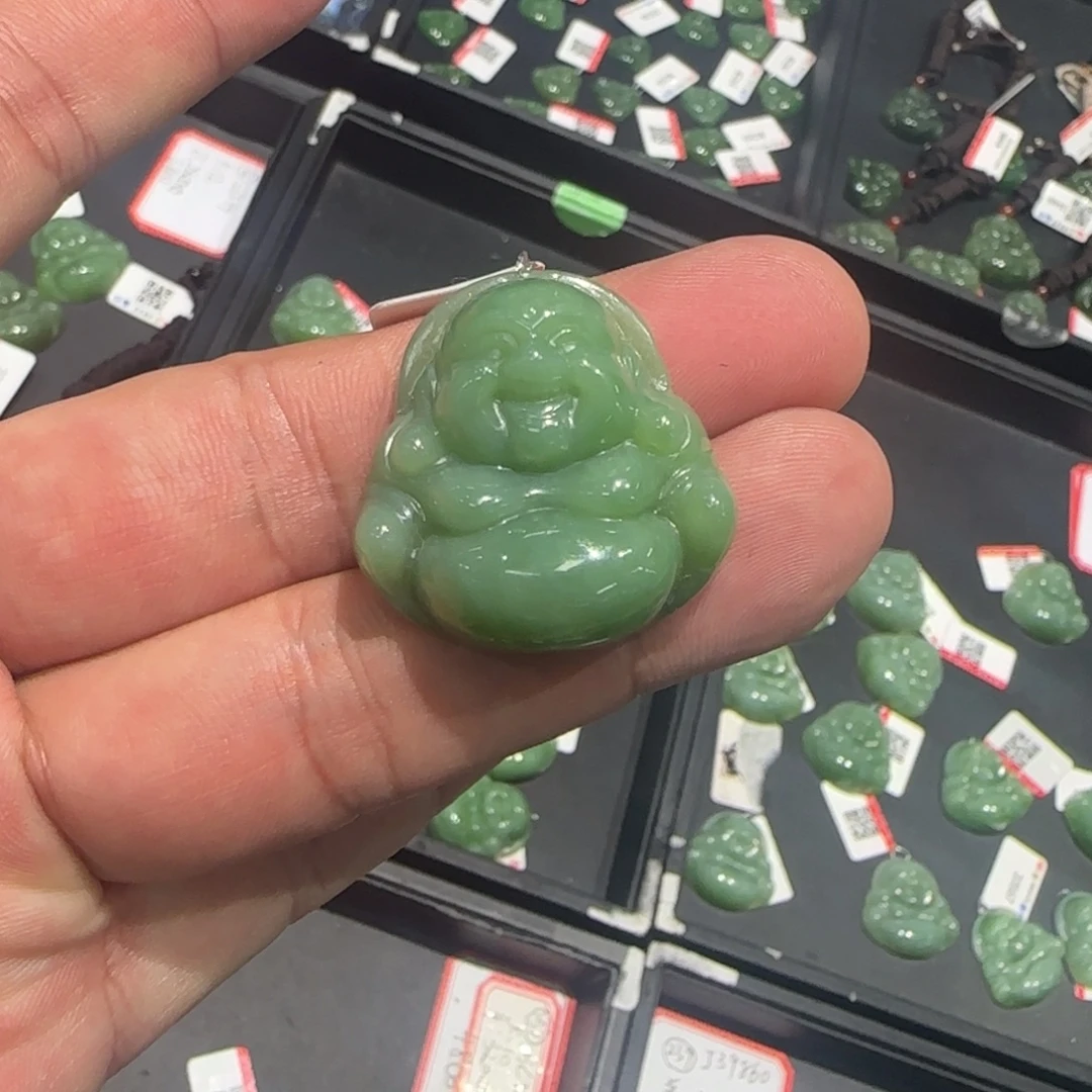和田玉（翠青玉）未镶嵌颈饰