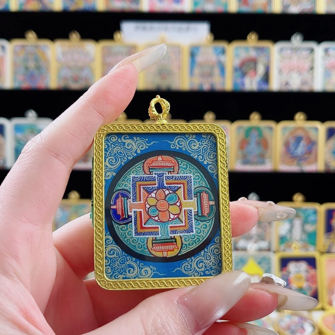 吊坠六字坛城纯手绘