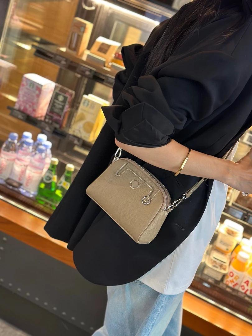 【包得味】真皮手机包女2025春夏新款百搭单肩斜挎小包包迷你小方包