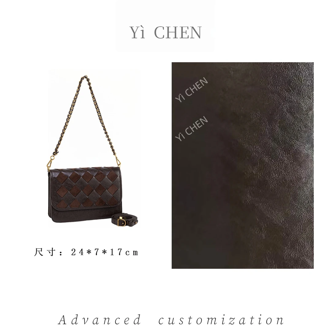 【Yì CHEN】QYX-6022-巧克力简约时尚女士新款轻奢单肩斜跨包