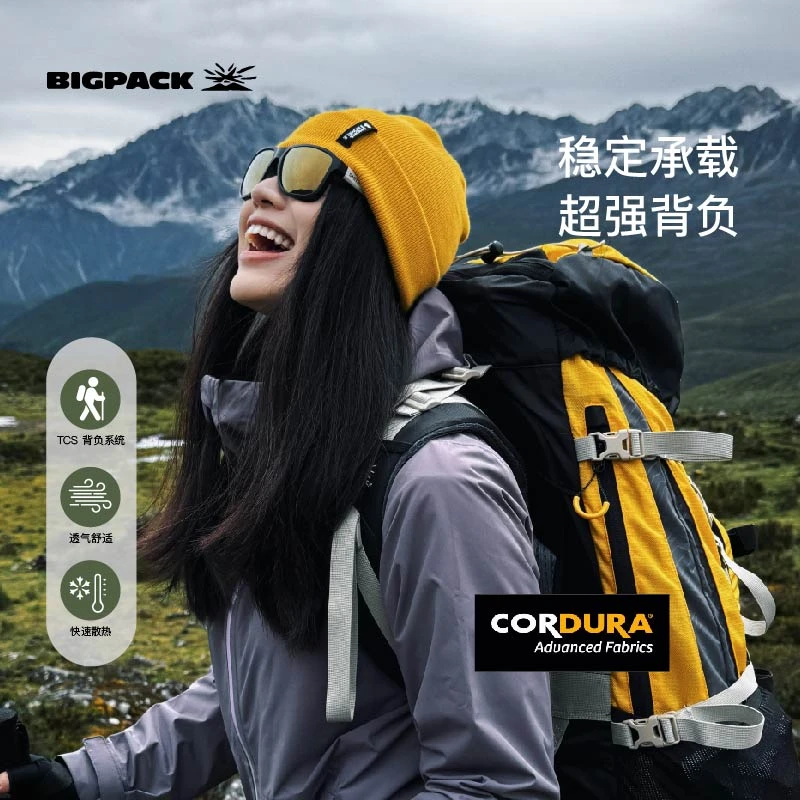 BIGPACK德国派格登山包大黄蜂徒步女双肩男55升防水大容量旅行包