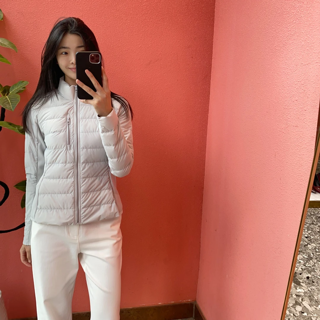 （默茗服装）收腰鹅绒长袖外套