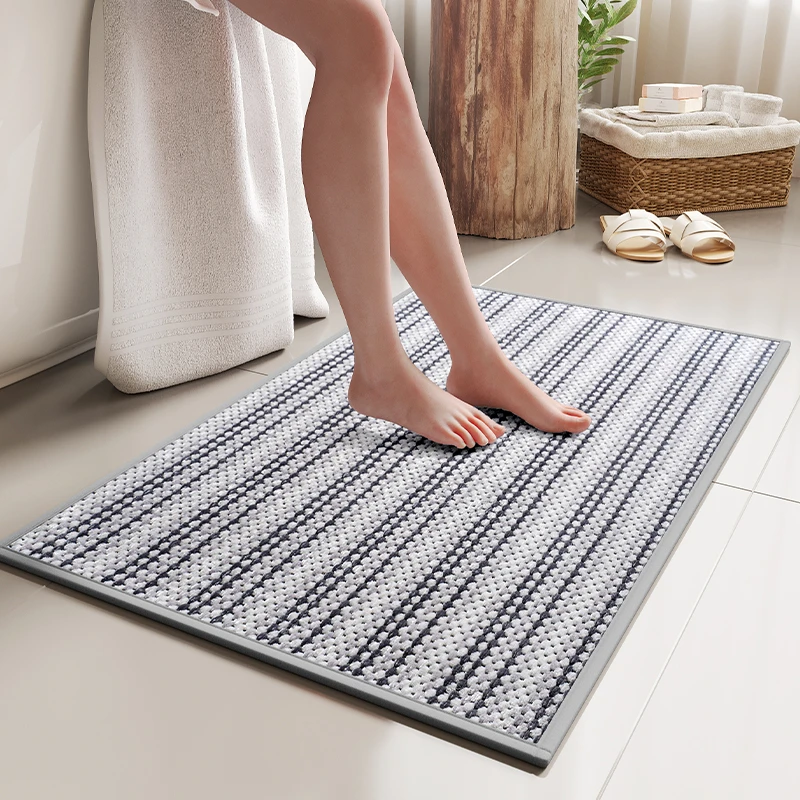 七七家浴室地垫吸水防滑垫卫生间厕所门口速干脚垫子家用卫浴地毯
