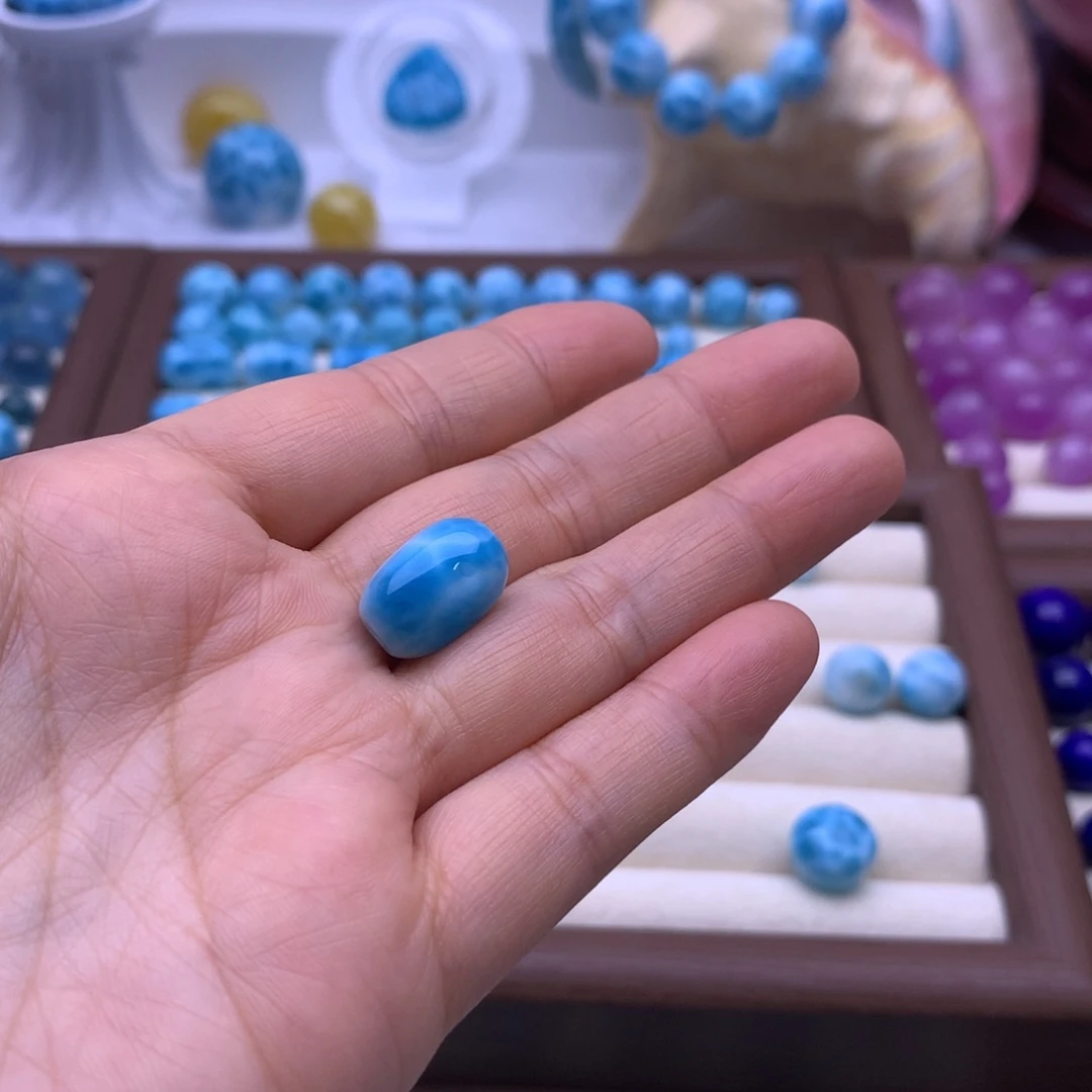 ****️针钠钙石（海纹石）未镶嵌珠宝半成品