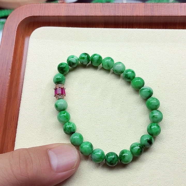 未镶嵌手链翡翠天然缅甸翡翠A货 卡7.5