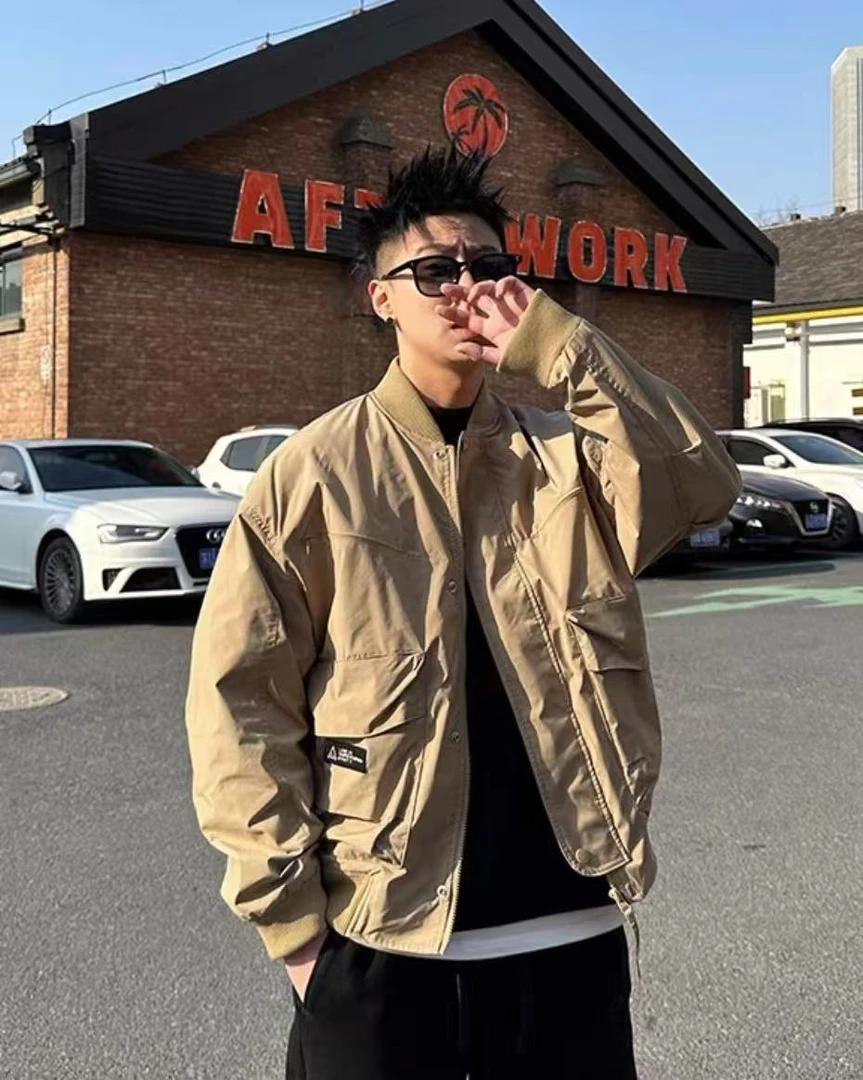 3111-秋季休闲百搭工装时尚夹克冲锋衣外套