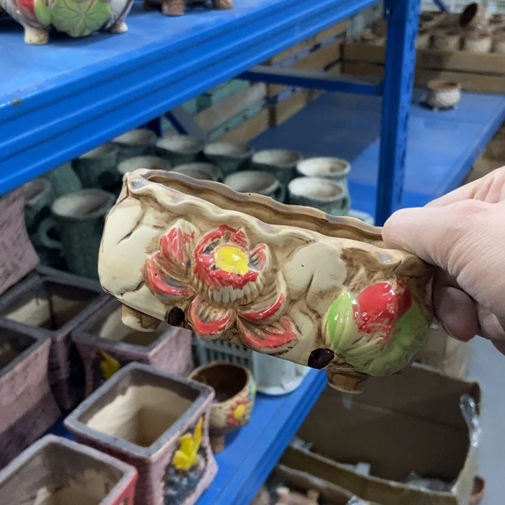 陶瓷花盆单场满9.9发13.5*6*6