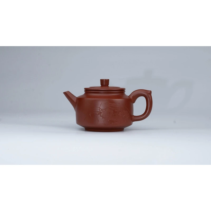 茶缘德钟  韩洪波朱泥  220cc    紫砂壶      5112