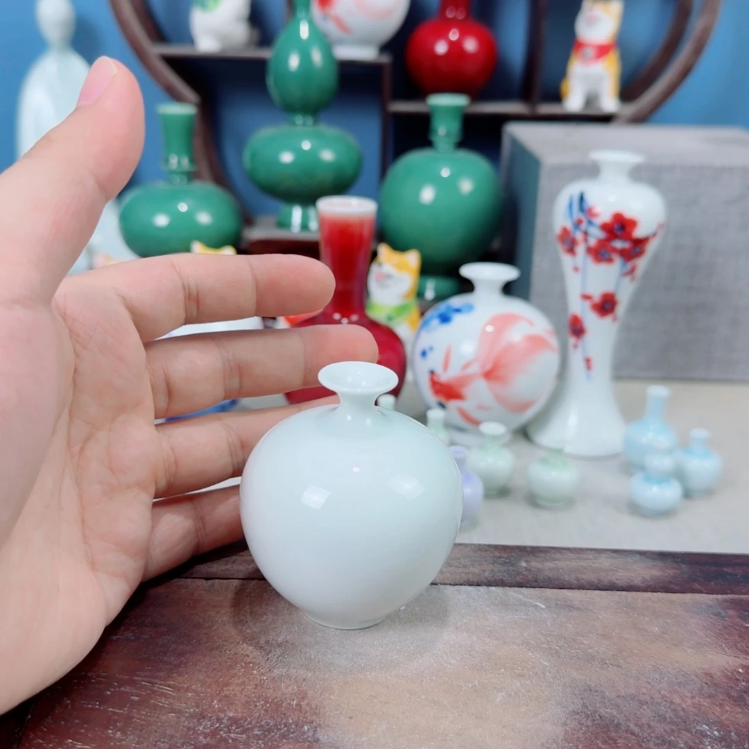 陶瓷手工小花器摆件