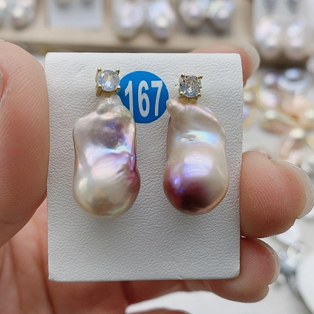 【闪购商品】淡水珍珠耳饰银S925镶嵌