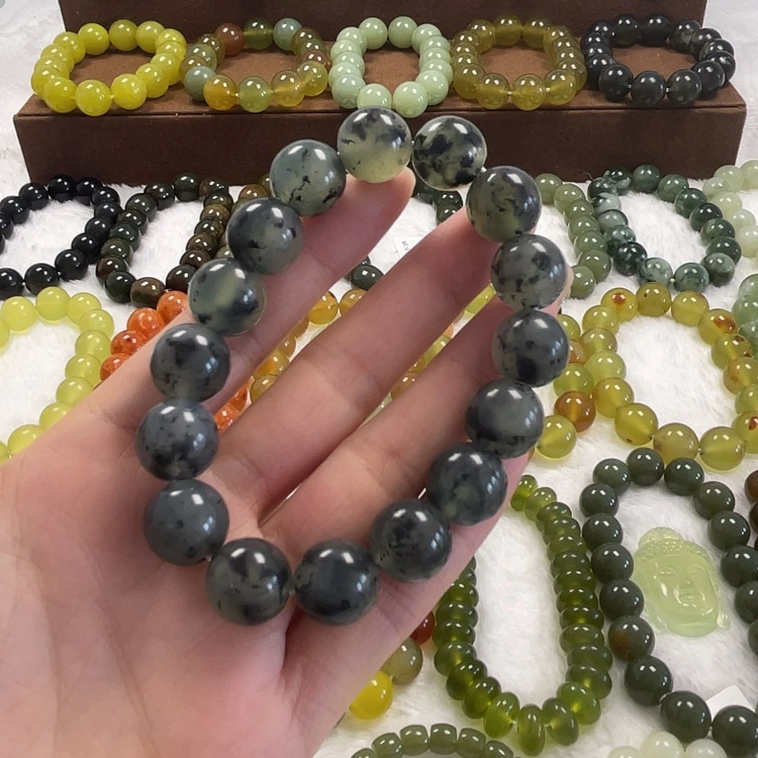 未镶嵌蛇纹石玉手串