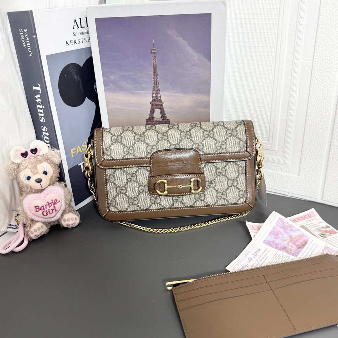 95新 GUCCI/古驰 95新老花1955三合一链条手提包