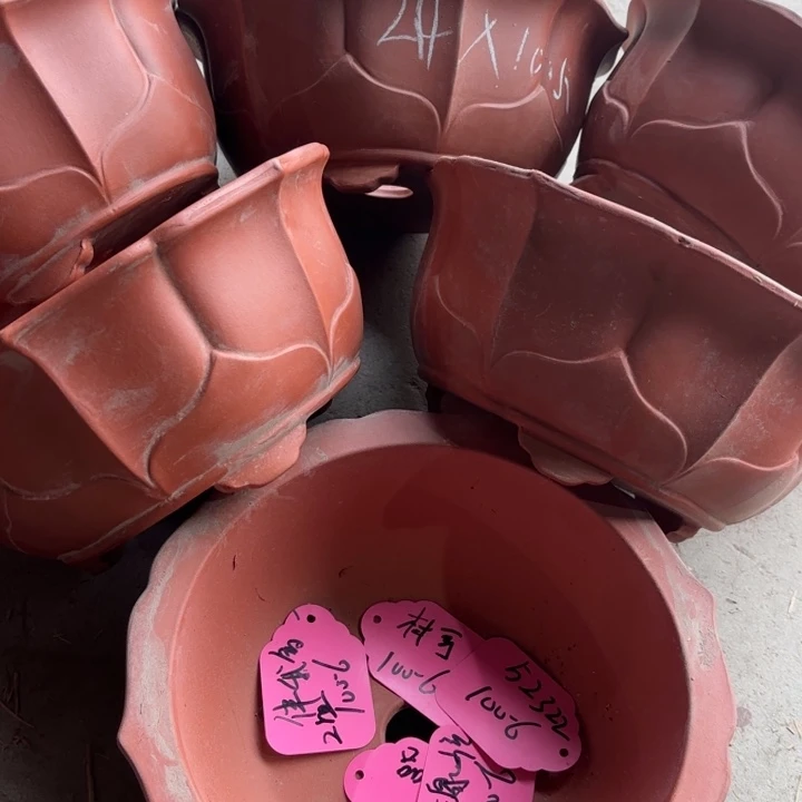 花盆紫砂100-6。         24-10.5