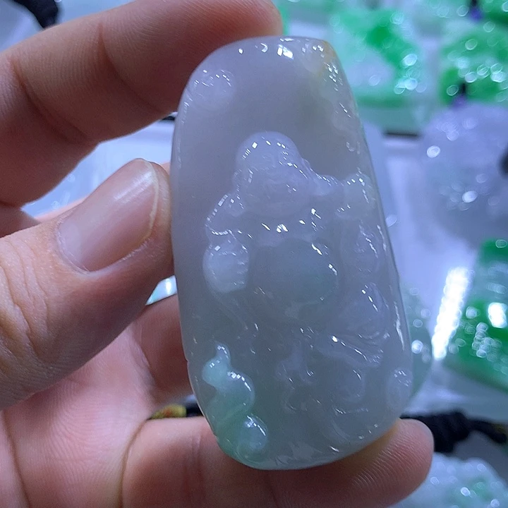 颈饰未镶嵌翡翠天然翡翠A货吊坠