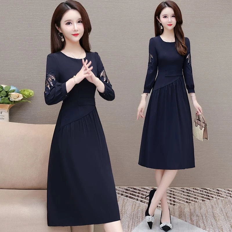 2025春季新款洋气优雅气质减龄显瘦连衣裙中长款