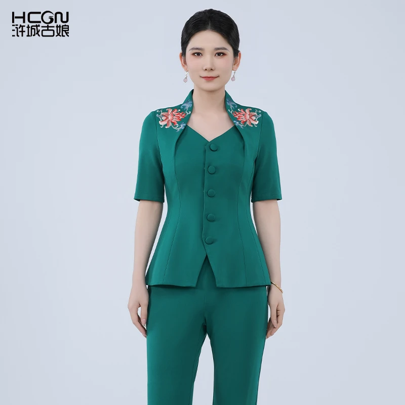 【单上衣】新中式国风夏季女装高端燕婉套装气质上衣22B18289