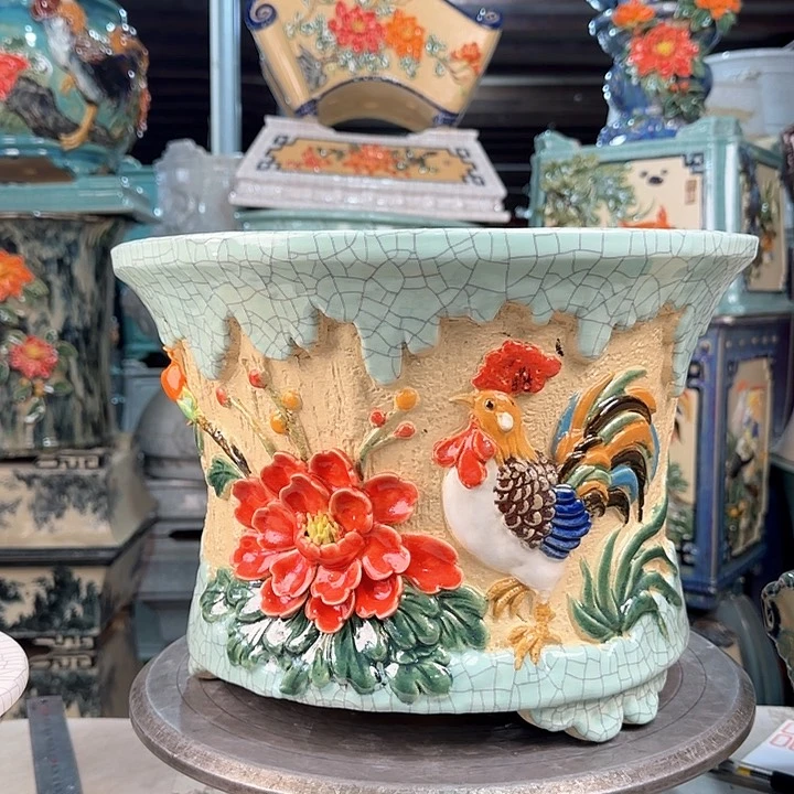 红陶一**士岭南100,000花盆