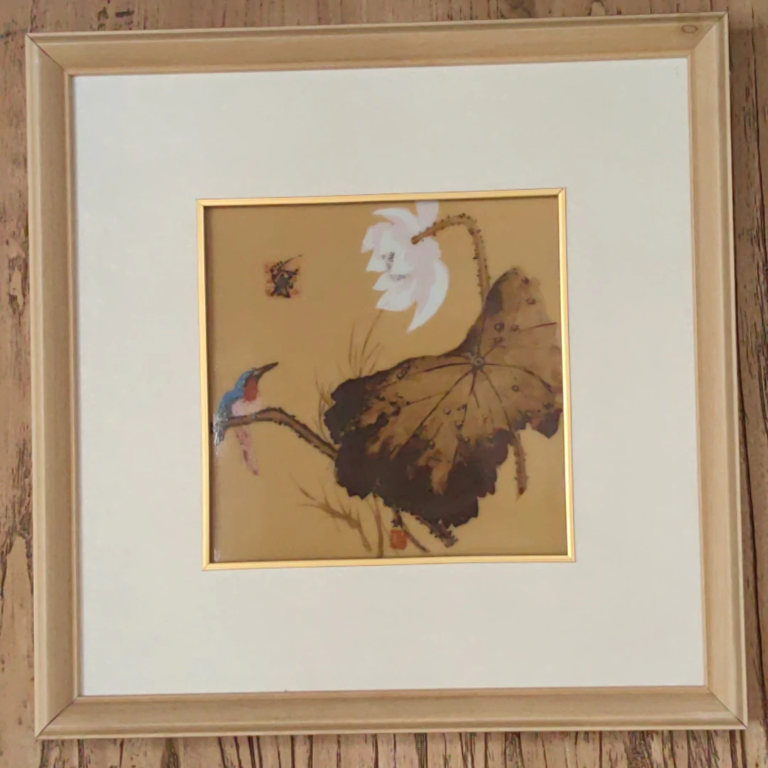 静观枯荣瓷板画，书画家石秀娟老师作品复制