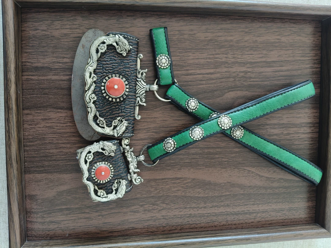 藏式民族白铜火包套装腰间挂件腰链百搭配饰