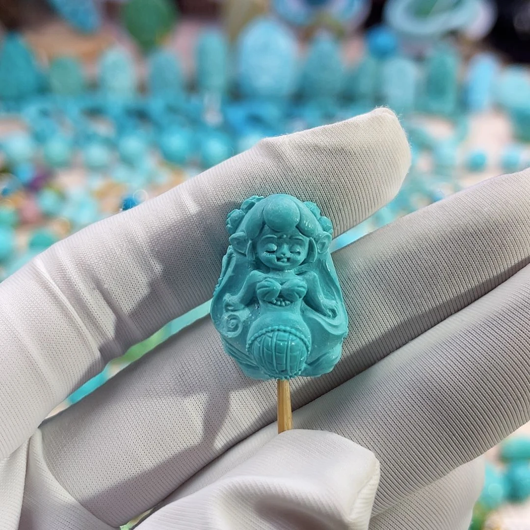 绿松石珠宝奇石未镶嵌