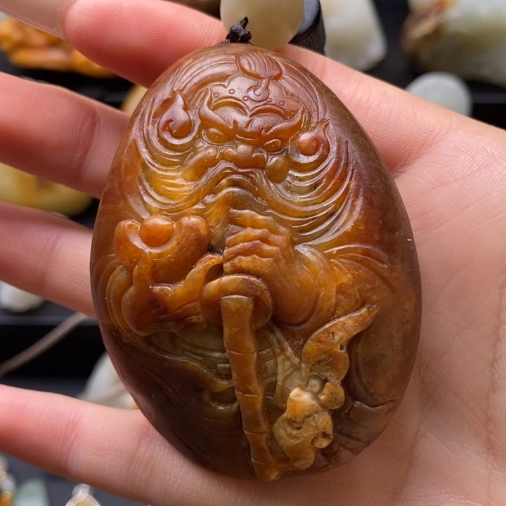 和田玉未镶嵌吊坠(不含链)
