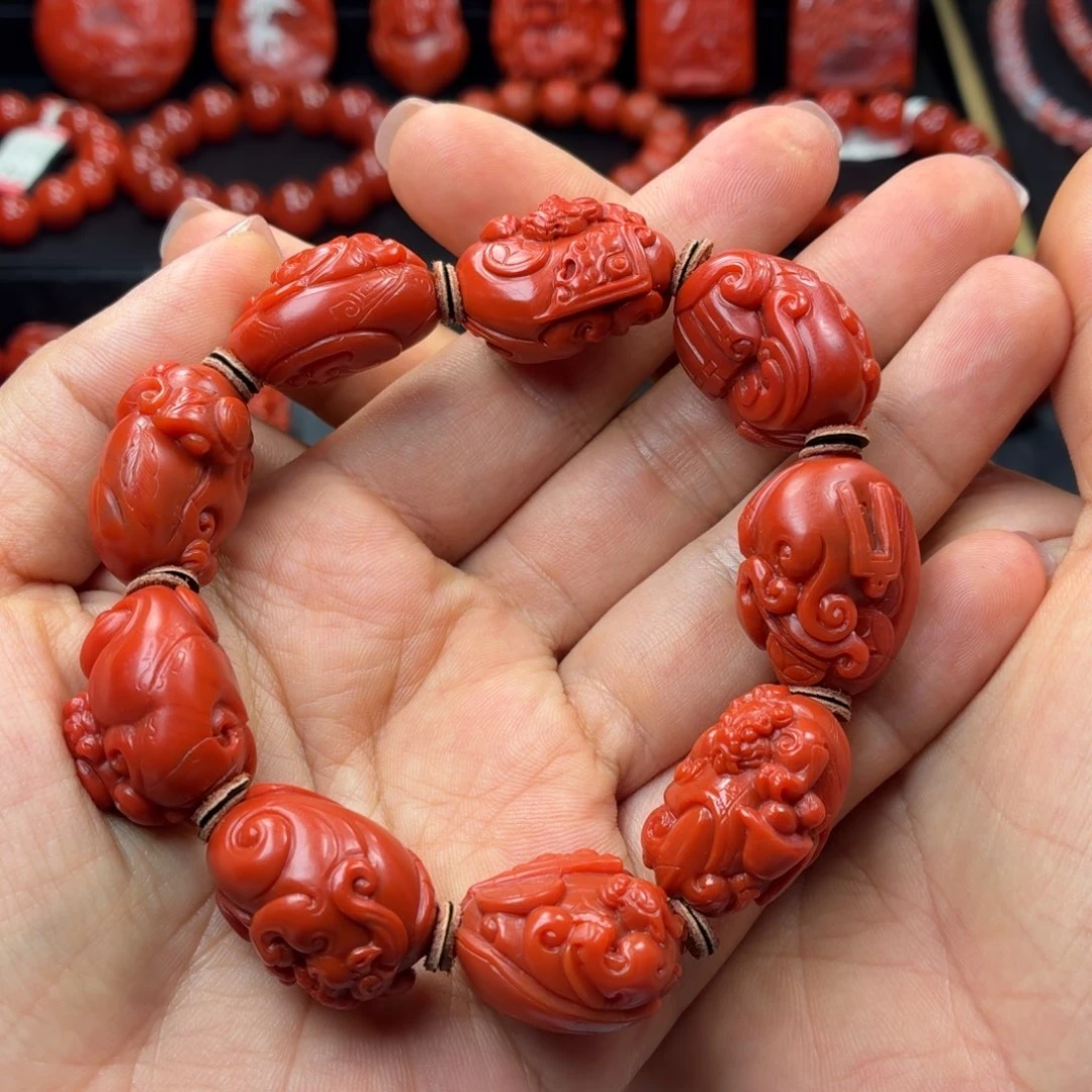 离***方南红玛瑙未镶嵌颈饰