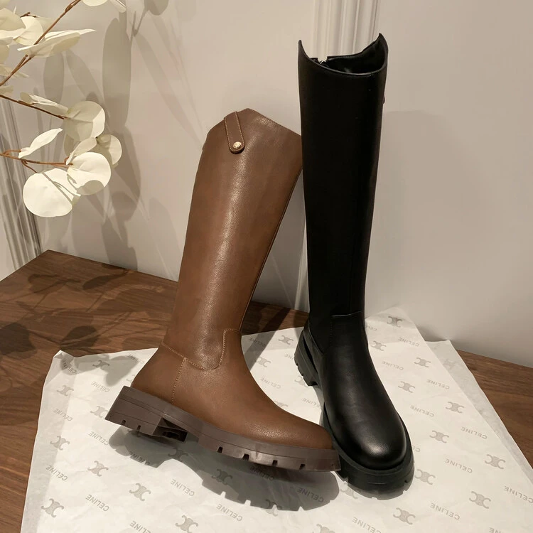 手工鞋 2024秋冬新款气质长靴L2125