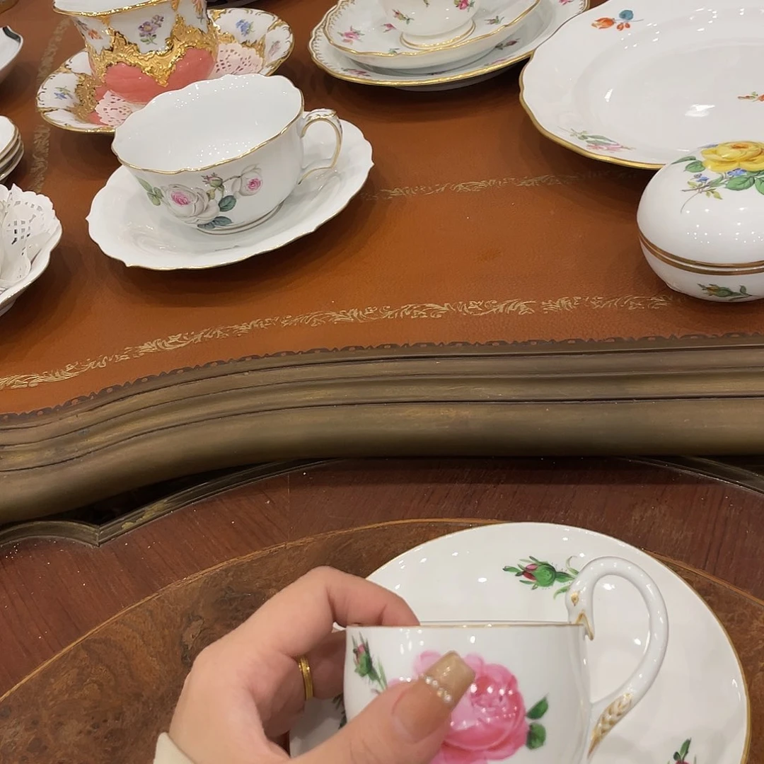 瓷片中古一等红玫瑰