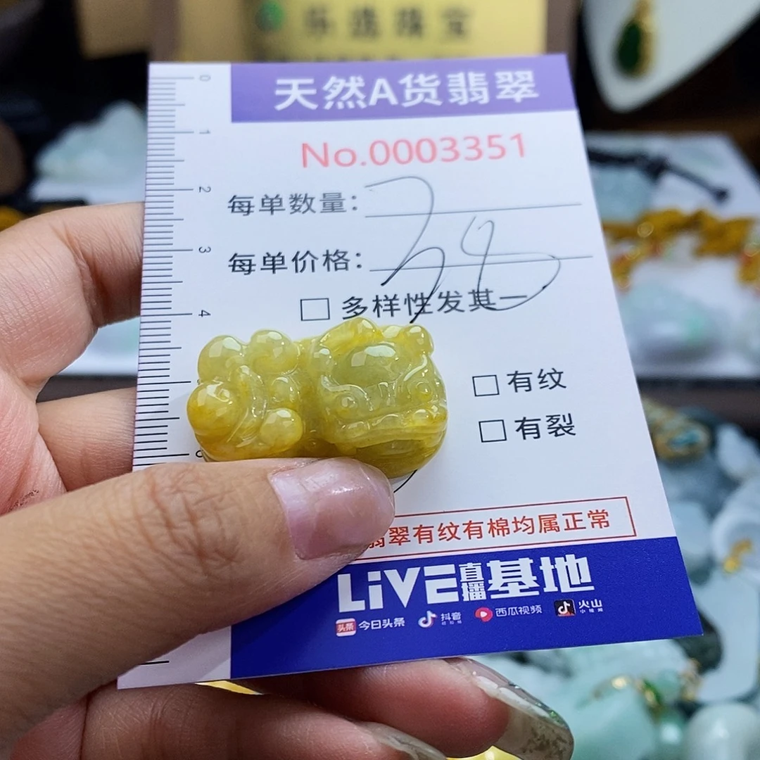 翡翠未镶嵌颈饰3351