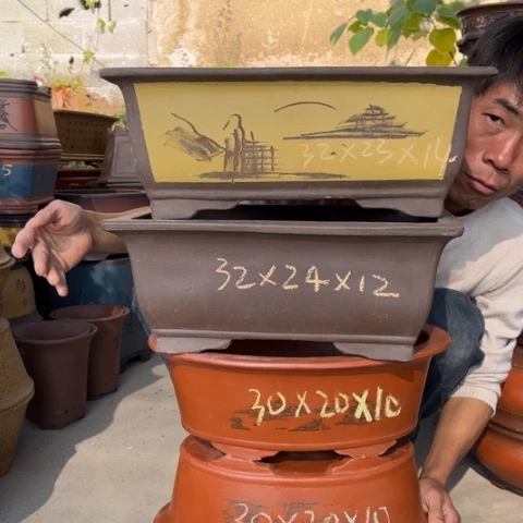 紫砂花盆特价包邮送