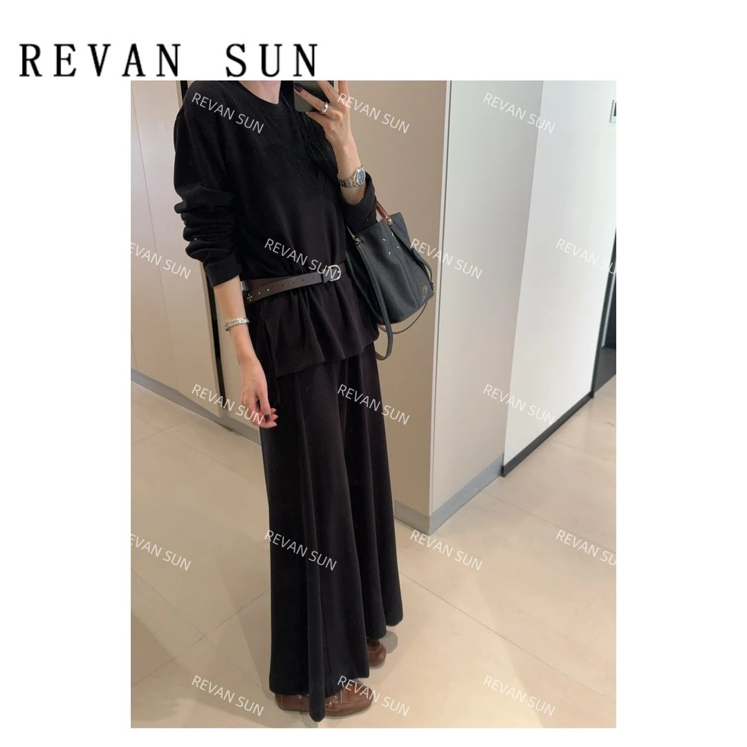 ［REVAN SUN］-大骨架穿搭 菱苑 四件套半裙套装Q88322