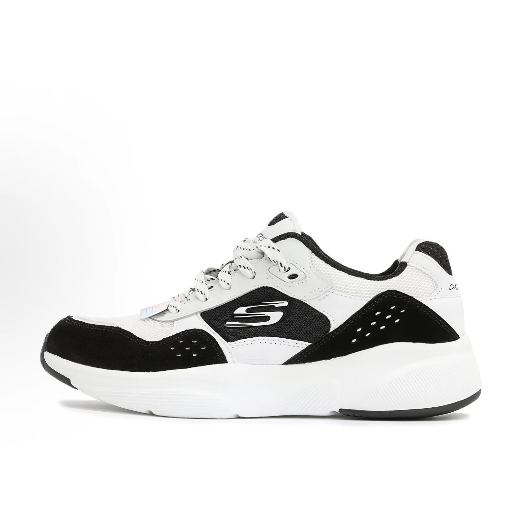 35码 Skechers 复古 潮流百搭 运动 老爹鞋 白黑 原盒 13019 WBK