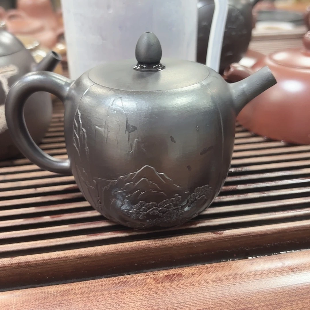 罐钦州泥兴陶微瑕230毫升黑陶壶福利