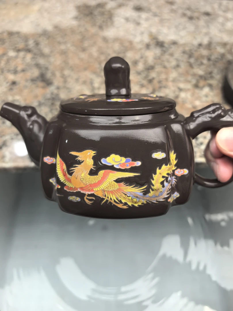 【闪购商品】老紫泥四方龙尊壶 I