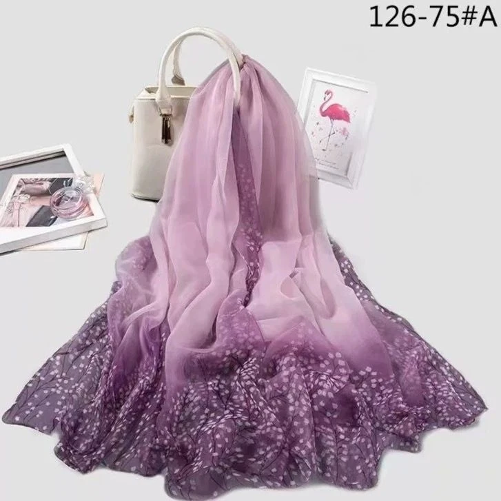 银丝紫色满天星140*190围巾