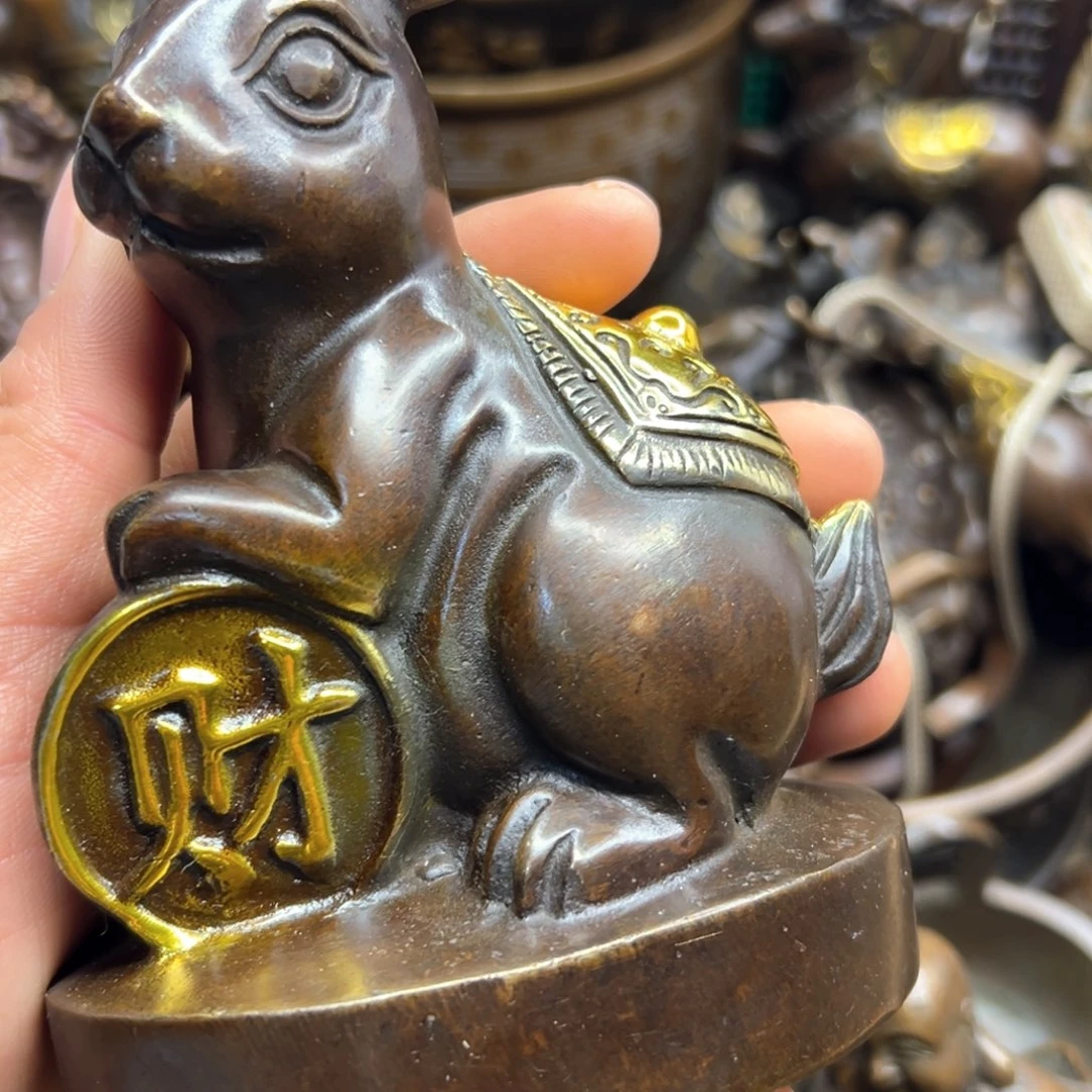 铜摆件欢迎欢迎你