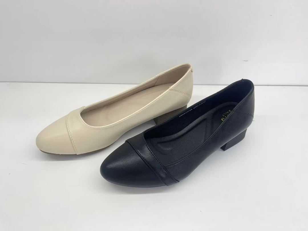 时尚女鞋2025春季新款尖头职业女单鞋低跟通勤工作鞋浅口2072