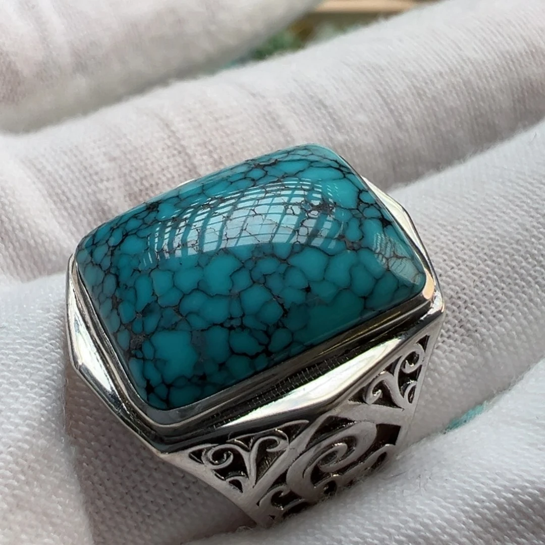 绿松石银S925镶嵌配饰