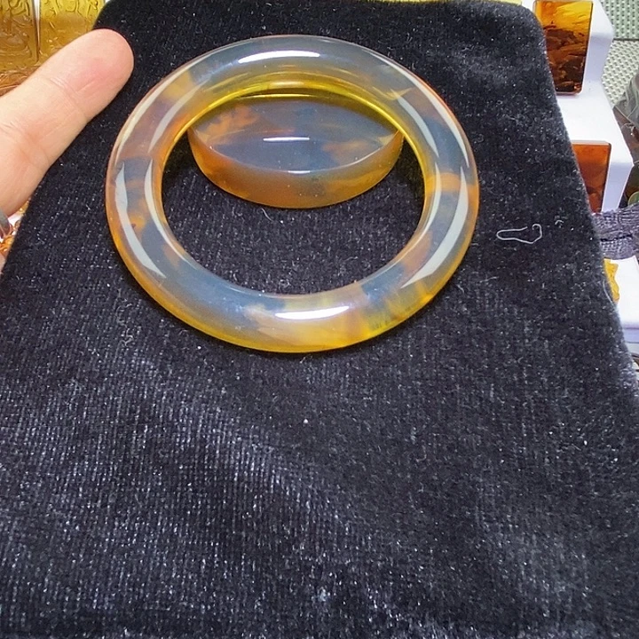 琥珀未镶嵌吊坠(不含链)天然缅甸琥珀金棕飘蜜手镯