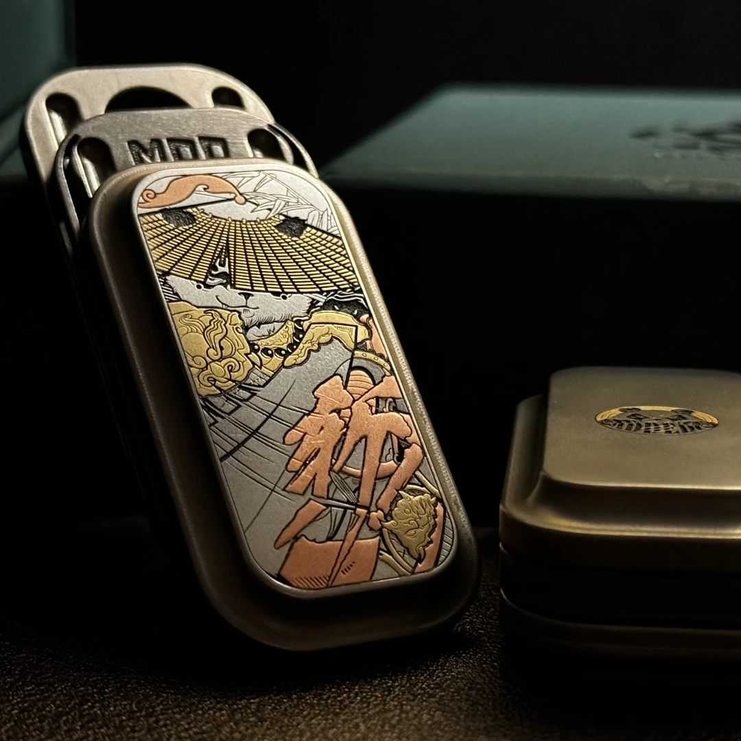 【屠龙】安逸edc叮叮音叉磁力机械推牌Mdd魔叮潮玩利是糖解压玩具