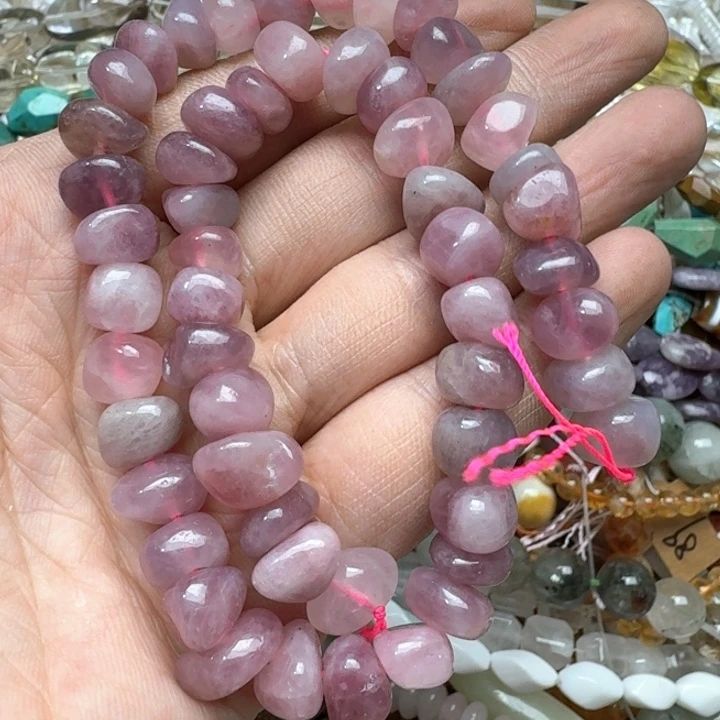 合金玛瑙/玉髓珠宝半成品一条10mm紫马粉