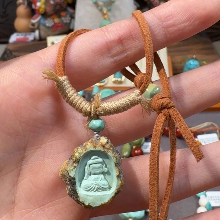绿松石未镶嵌毛衣链无相佛