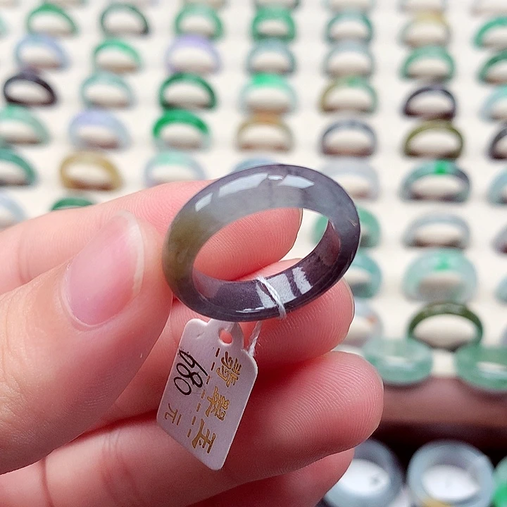 翡翠戒指未镶嵌17-18号