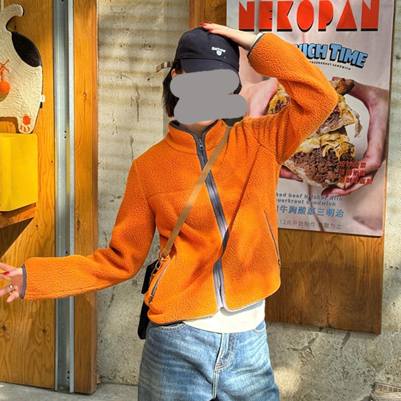 【心想柿橙】城市轻户外撞色休闲外套2025冬季新款潮流上档次别致女