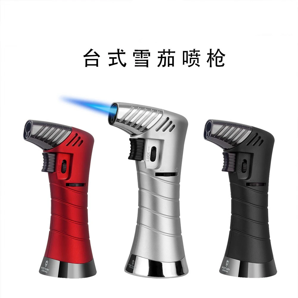 雪茄台式喷枪防风充气打火机大直冲喷枪雪茄打火机专用雪茄枪户外